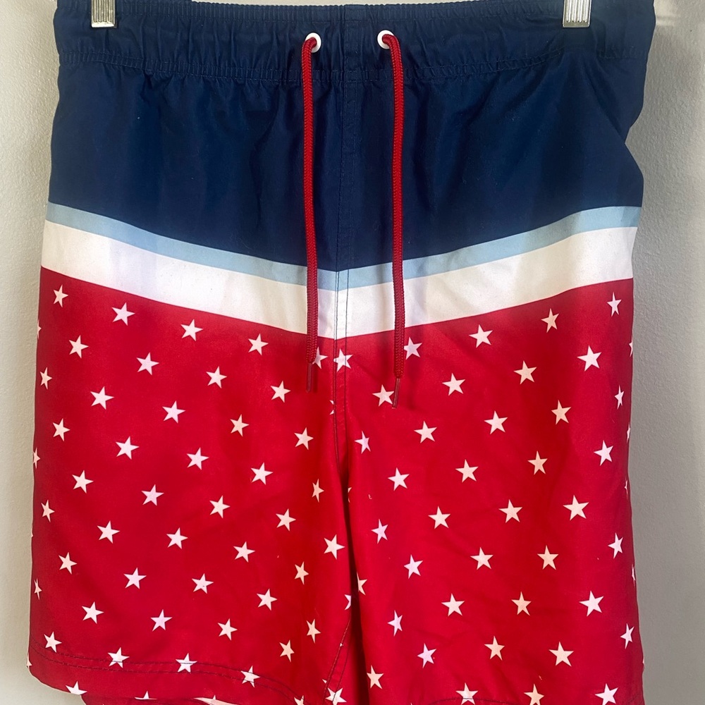 Stars & Stripes American Flag Patriotic Men’s Bathing Suit 3XL